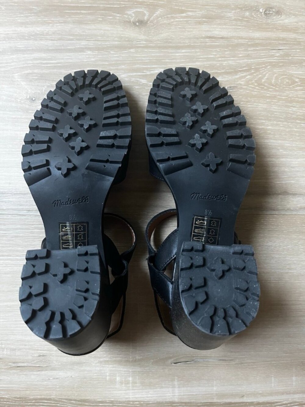 Madewell The Claudie Leather Mary Janes Lugsole Heels Black - Picture 6 of 8